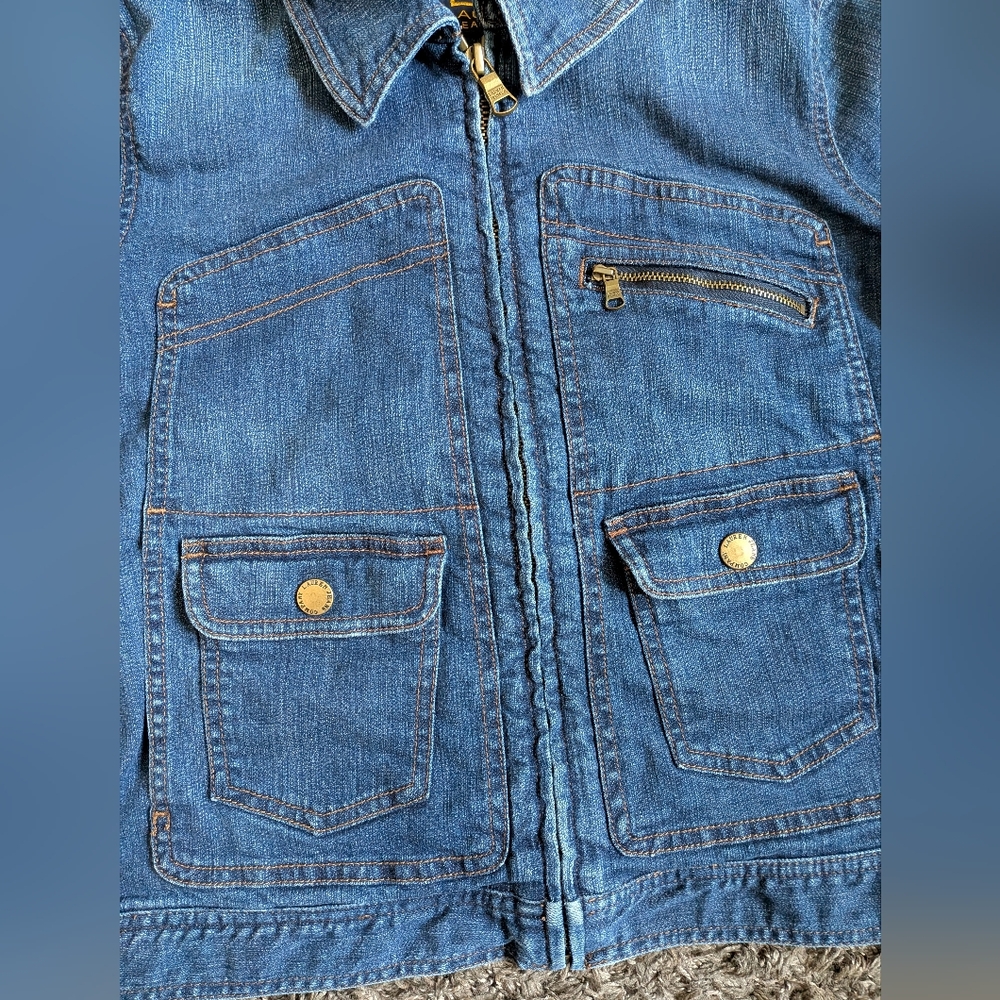 Lauren Ralph Lauren Jeans Denim Full Zip Cotton Jean Jacket Women's L - Picture 2 of 7